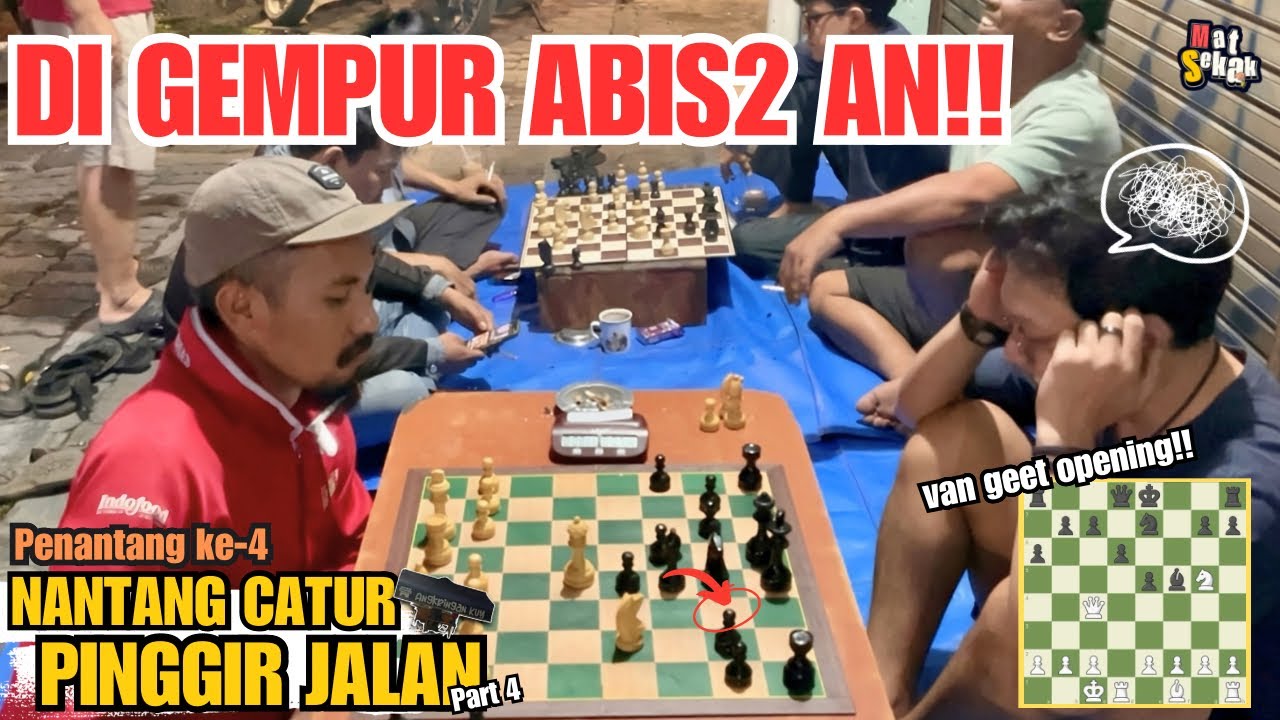 FULL ATTACK!! Baru mulai langsung SKAK!! Penantang ke 4 Catur jalanan.