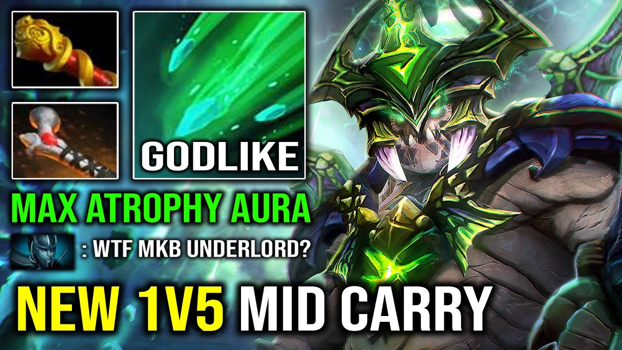 NEW MID UNDERLORD 1v5 Tank Carry Max Atrophy Aura OP Hit Like a Truck Dota 2