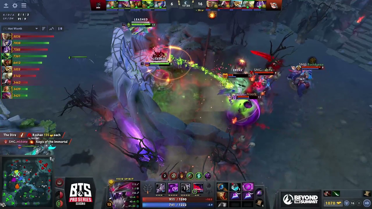 WTF! A Roshan pit stuck BUG made Tims cant roll to snatch the Aegis! Good job GabeN!