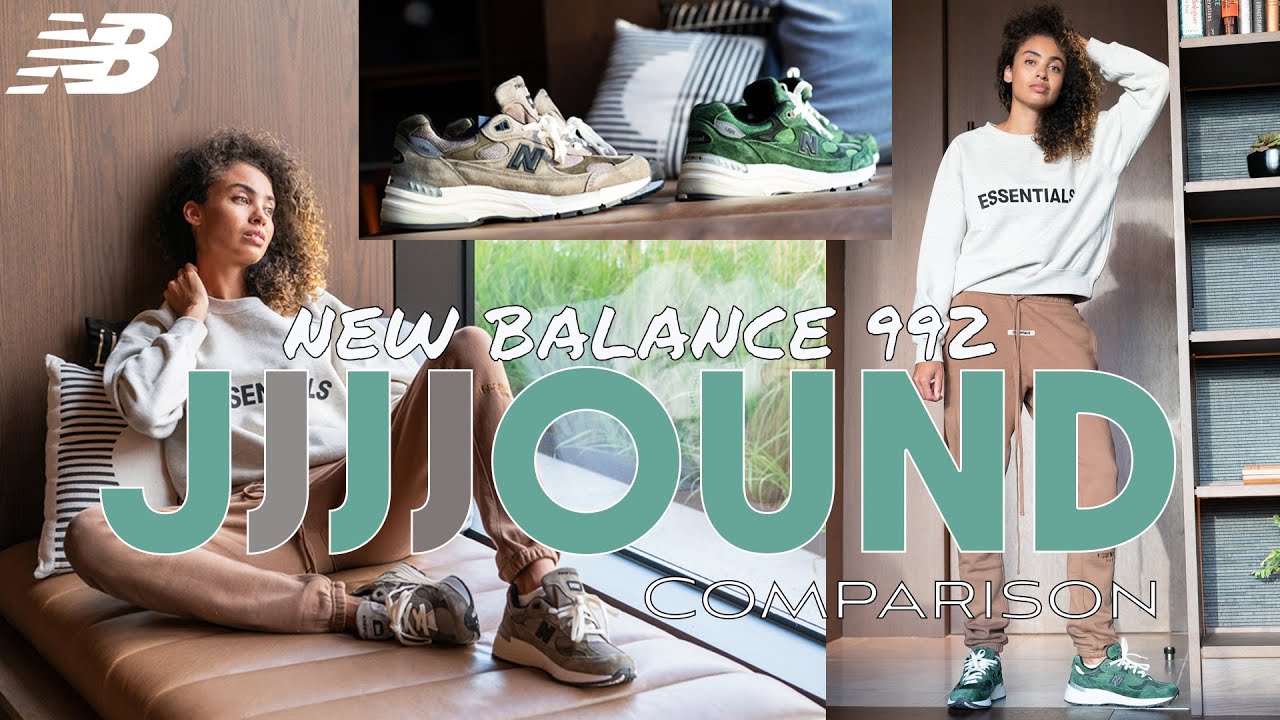 NEW BALANCE 992 X JJJJOUND ON FOOT REVIEW & STYLING HAUL! Green and Gray Comparison
