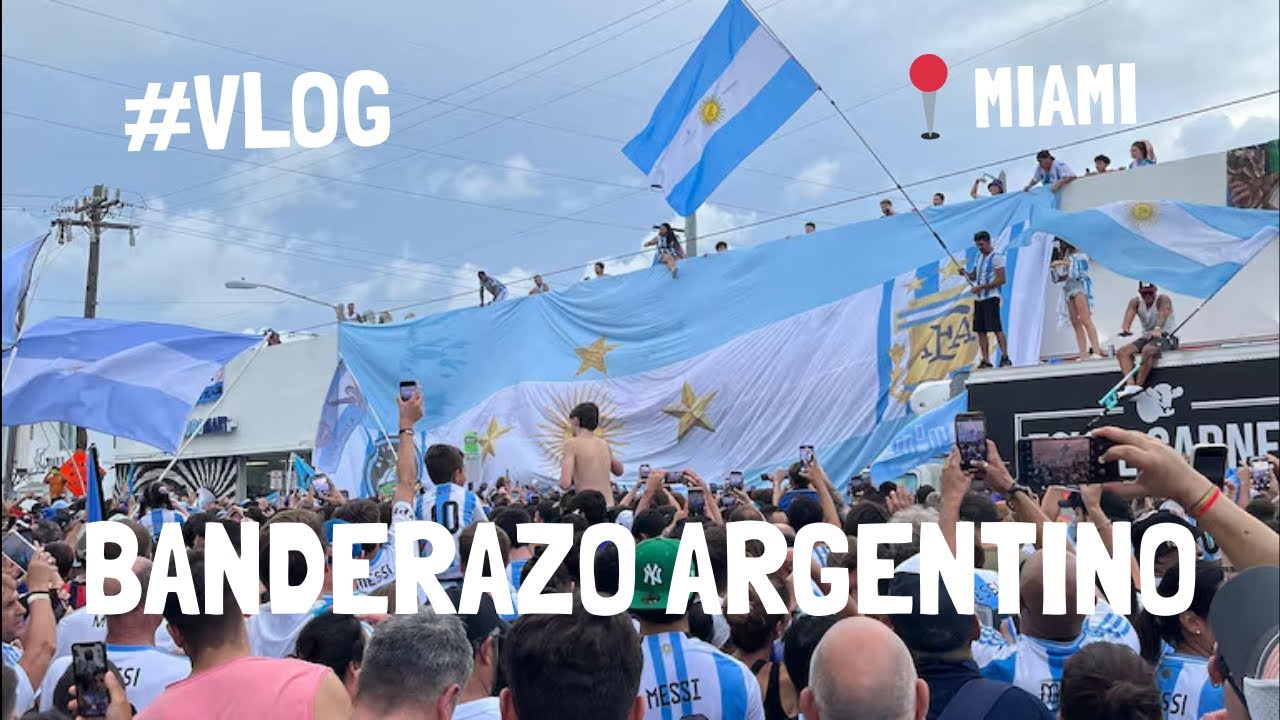 BANDERAZO ARGENTINO en MIAMI previa de la FINAL