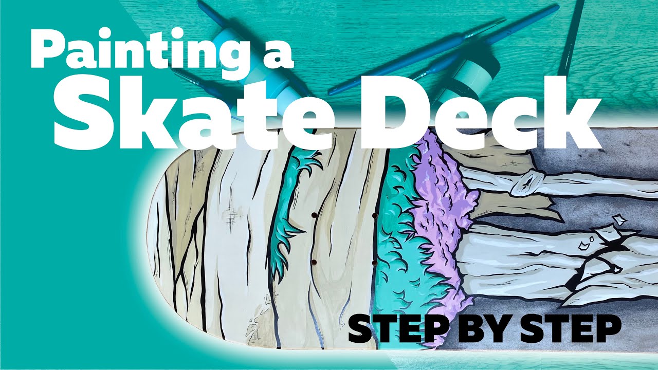 I tried custom painting a skateboard deck - DIY start to finish