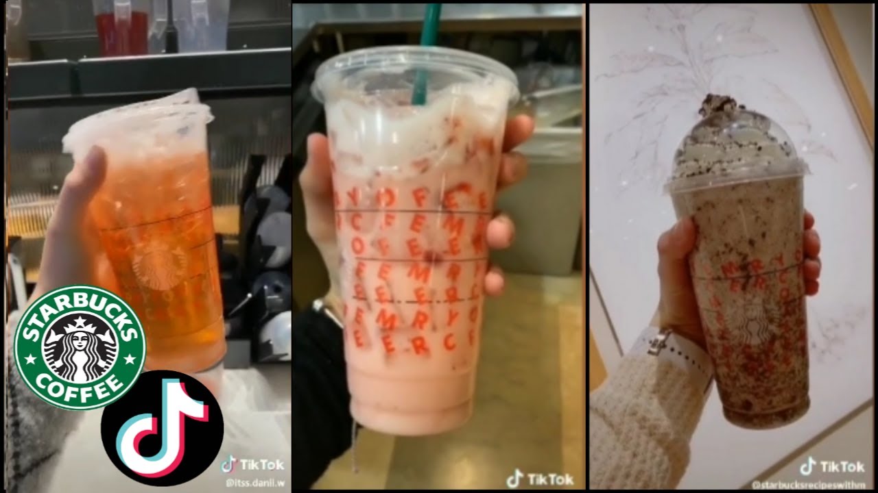 Making Different Starbucks Drinks || TikTok Compilation #2 [SO SATISFYING]