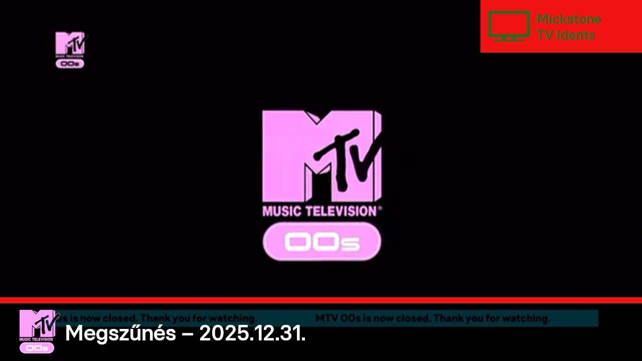 MTV 00s (Europe) megszűnése - 2025.12.31. 