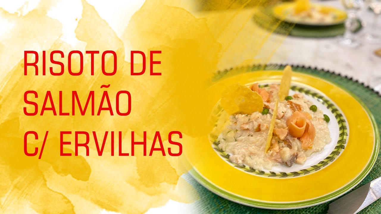Risoto de Salmão com ervilhas