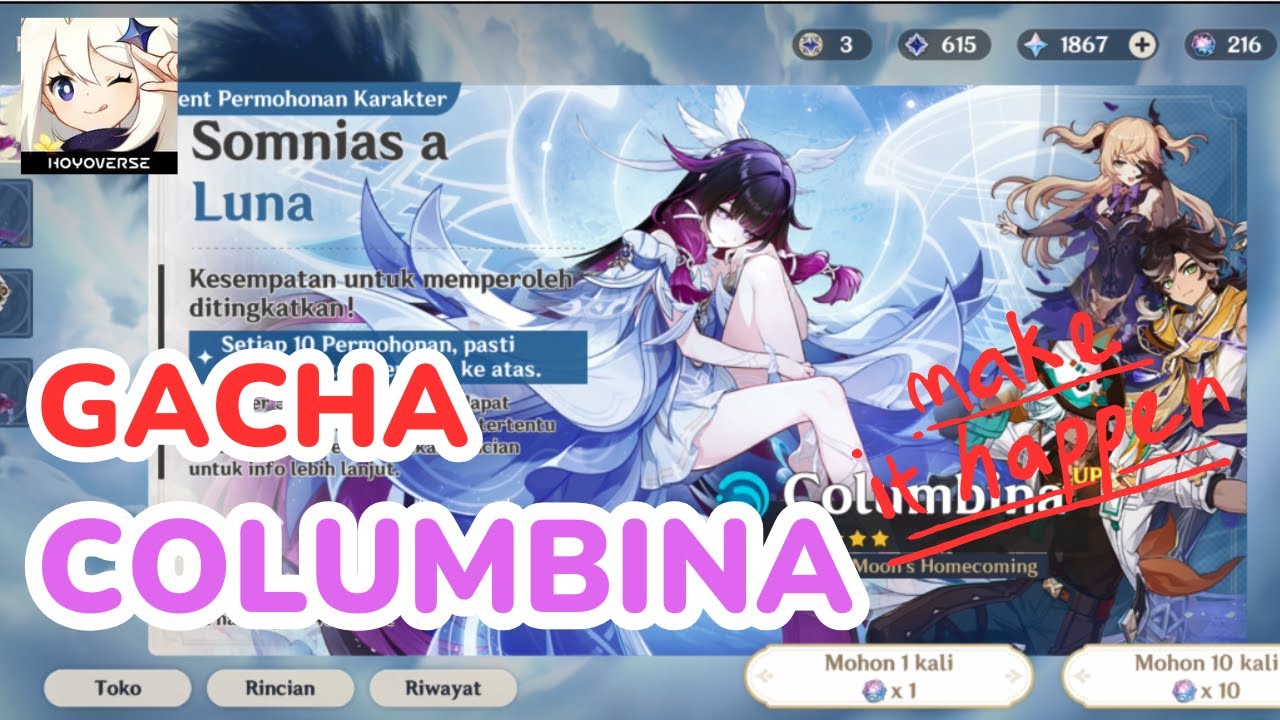 GACHA COLUMBINA 1000% GUARANTEED | GENSHIN IMPACT
