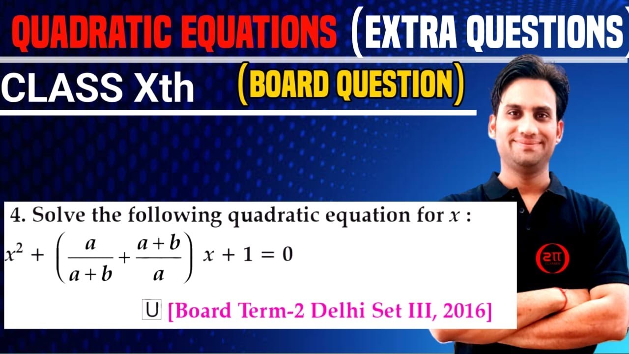 Solve the following quadratic equation for x : x^2 + (a/a+b + a+b/a)x + 1 = 0.