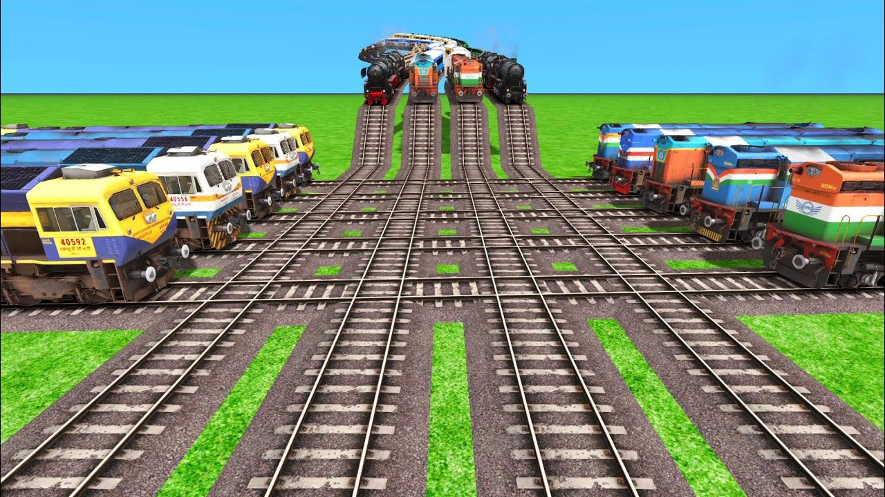 DIAMOND CROSSIN 💎 FLY TRAIN CROSSING RAILROAD TRACKS ZIG ZAG TRACKS/Train wold4