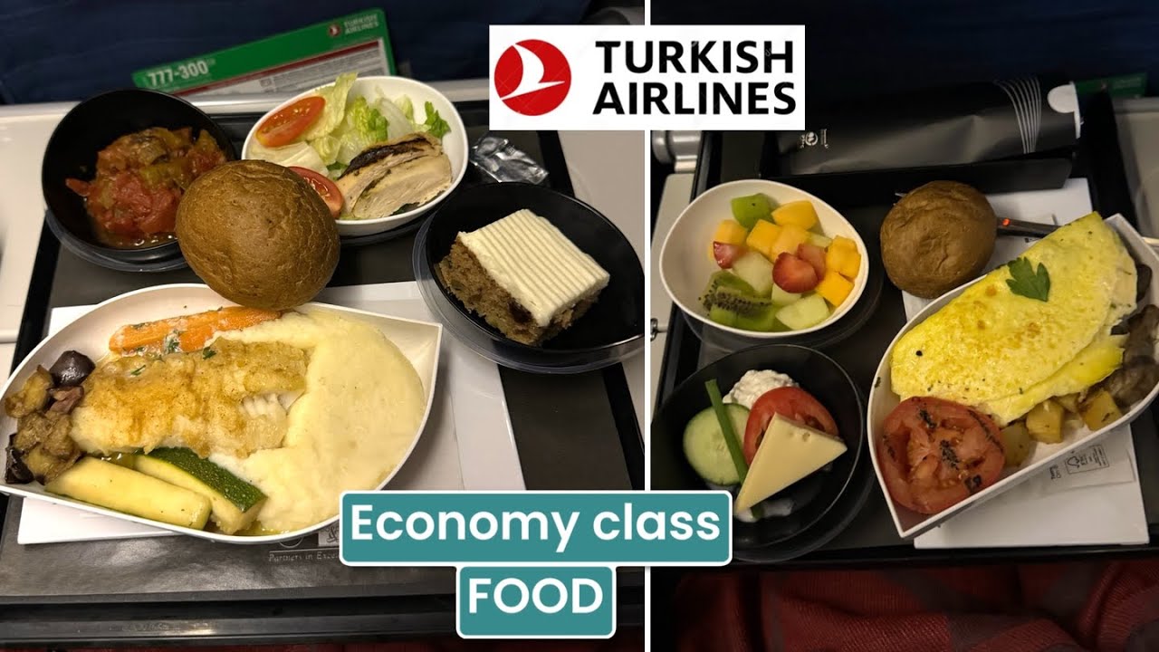 🇹🇷 Food on Turkish Airline Economy Class International Flight Miami to Istanbul