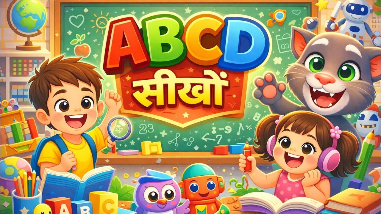 A For Apple  |  अ से अनार  |  Abcd Phonics Song  | Abcd For Kids  |  Jingli Pop Nursery Rhymes 