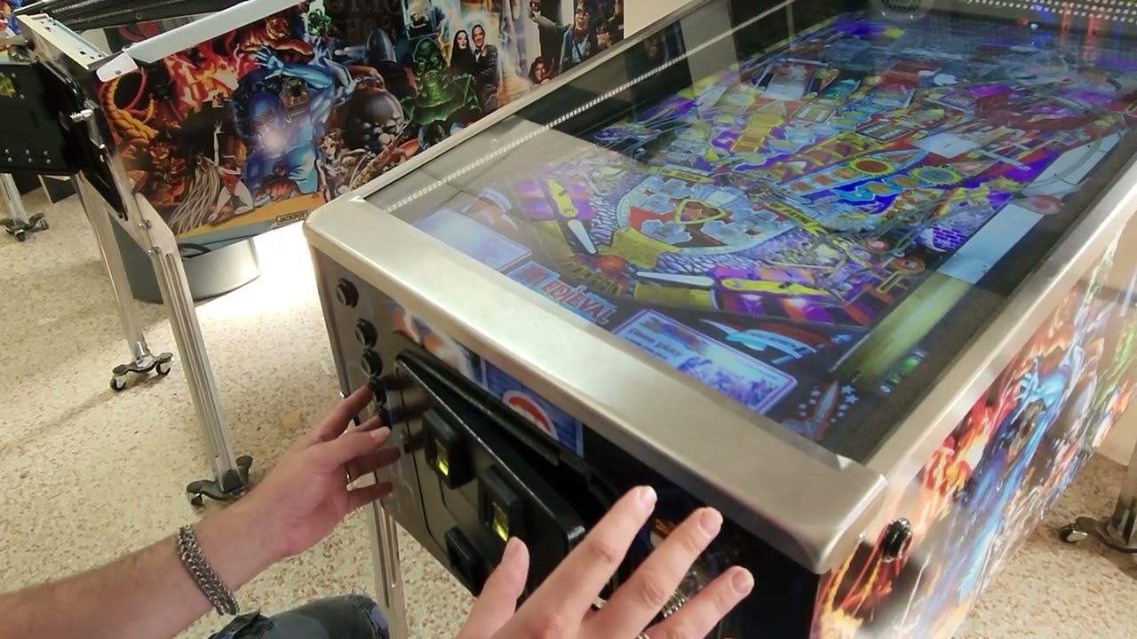 Virtual pinball button navigation, surround sound feedback, and shut down.