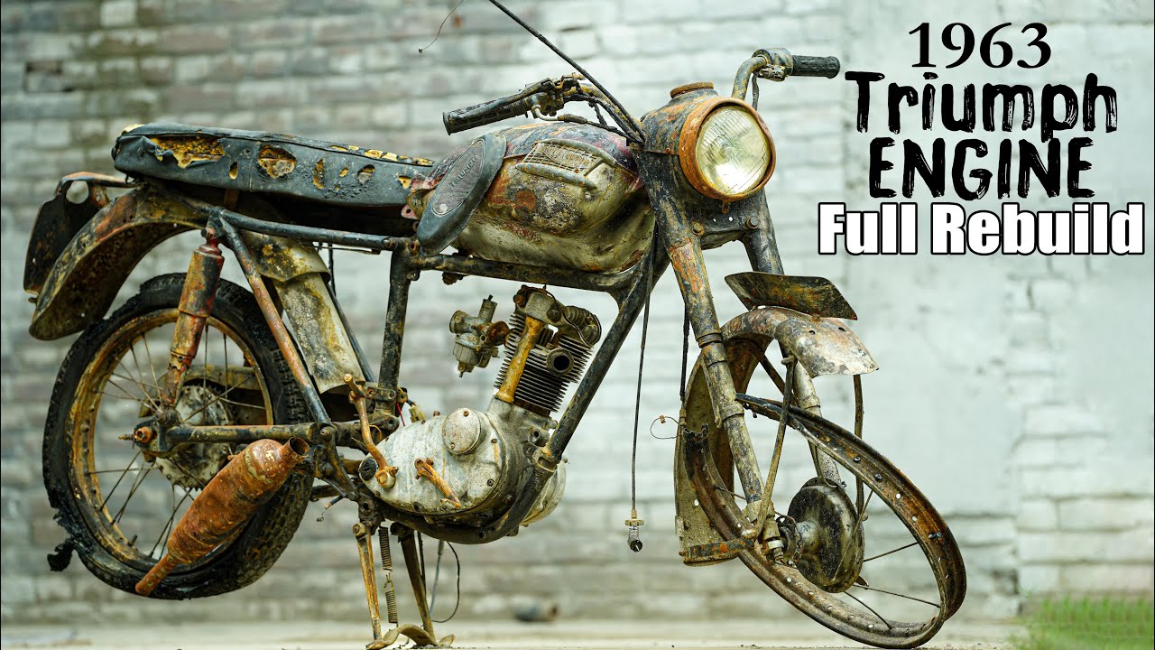 Restoration 1963 Triumph Tiger Cub Full ENGINE Rebuild  # 2