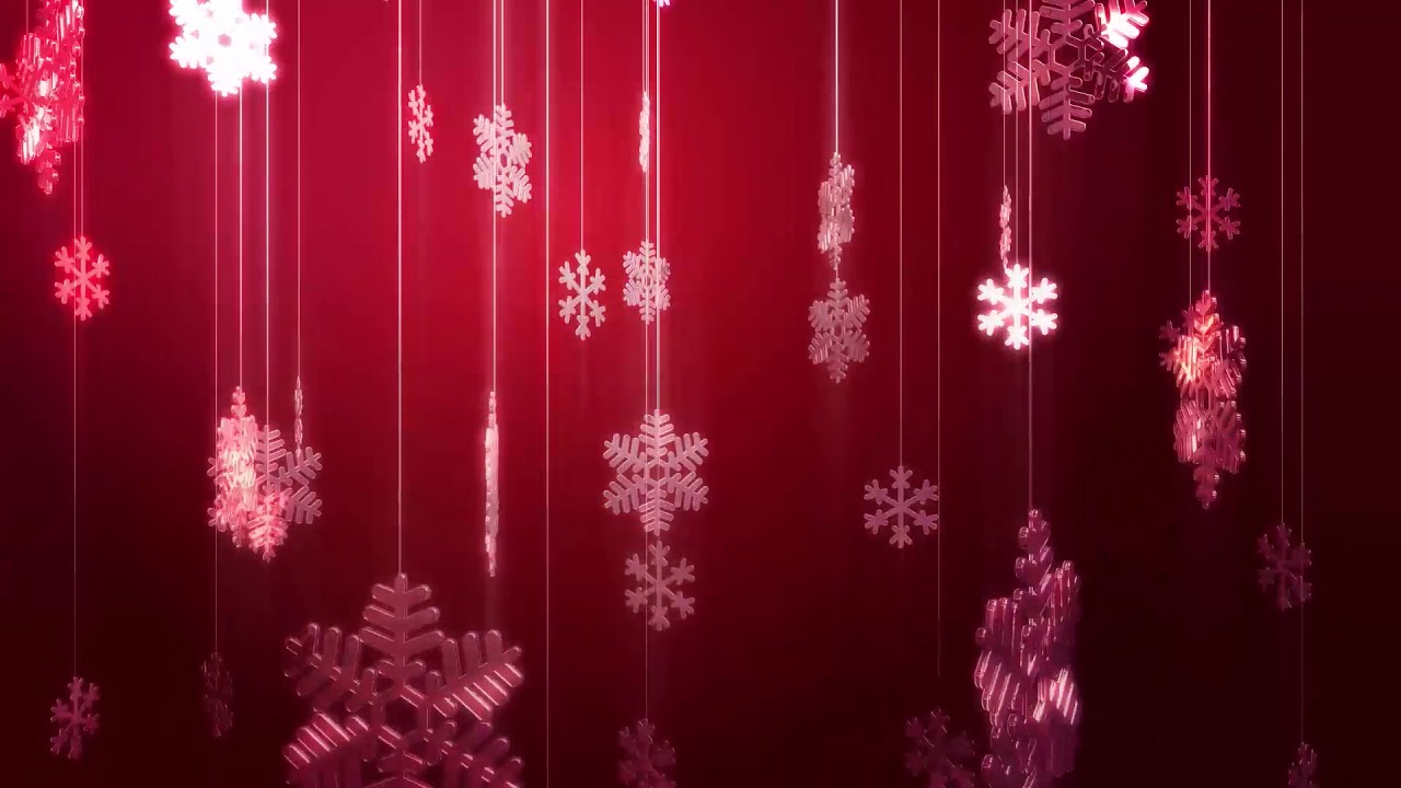 Christmas, red, snowflake effect photography&video background