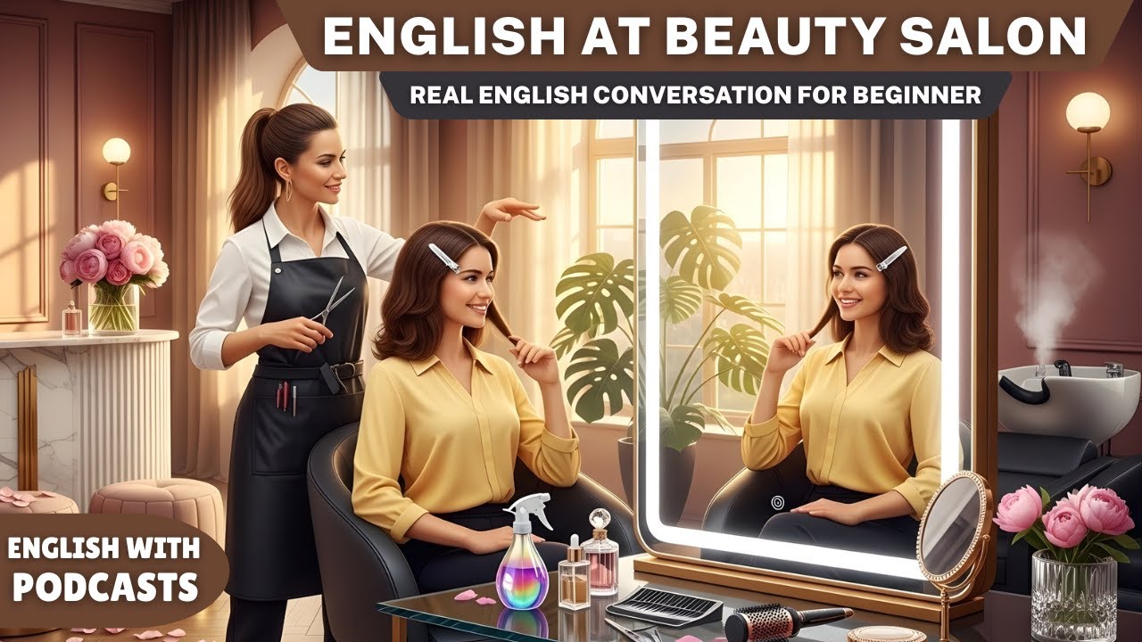 English Conversation at a Beauty Salon | Easy & Real English for Girls