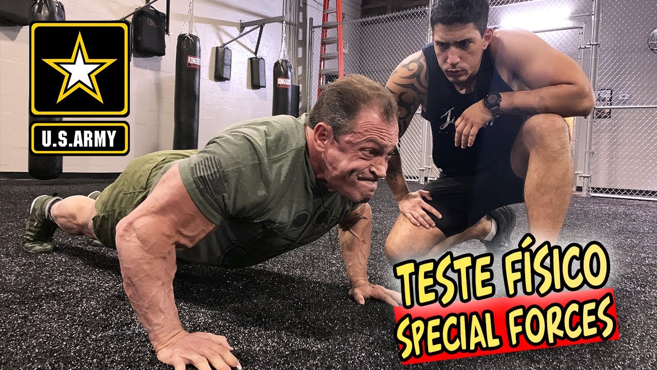 Bodybuilder fazendo o teste físico da SPECIAL FORCES dos EUA 🇺🇸