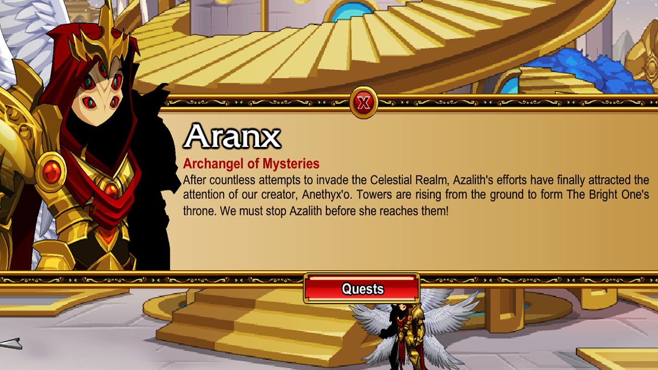 AQW NEW ARANX QUEST /JOIN INFERNALPARADISE (CELESTIAL REALM 2025)