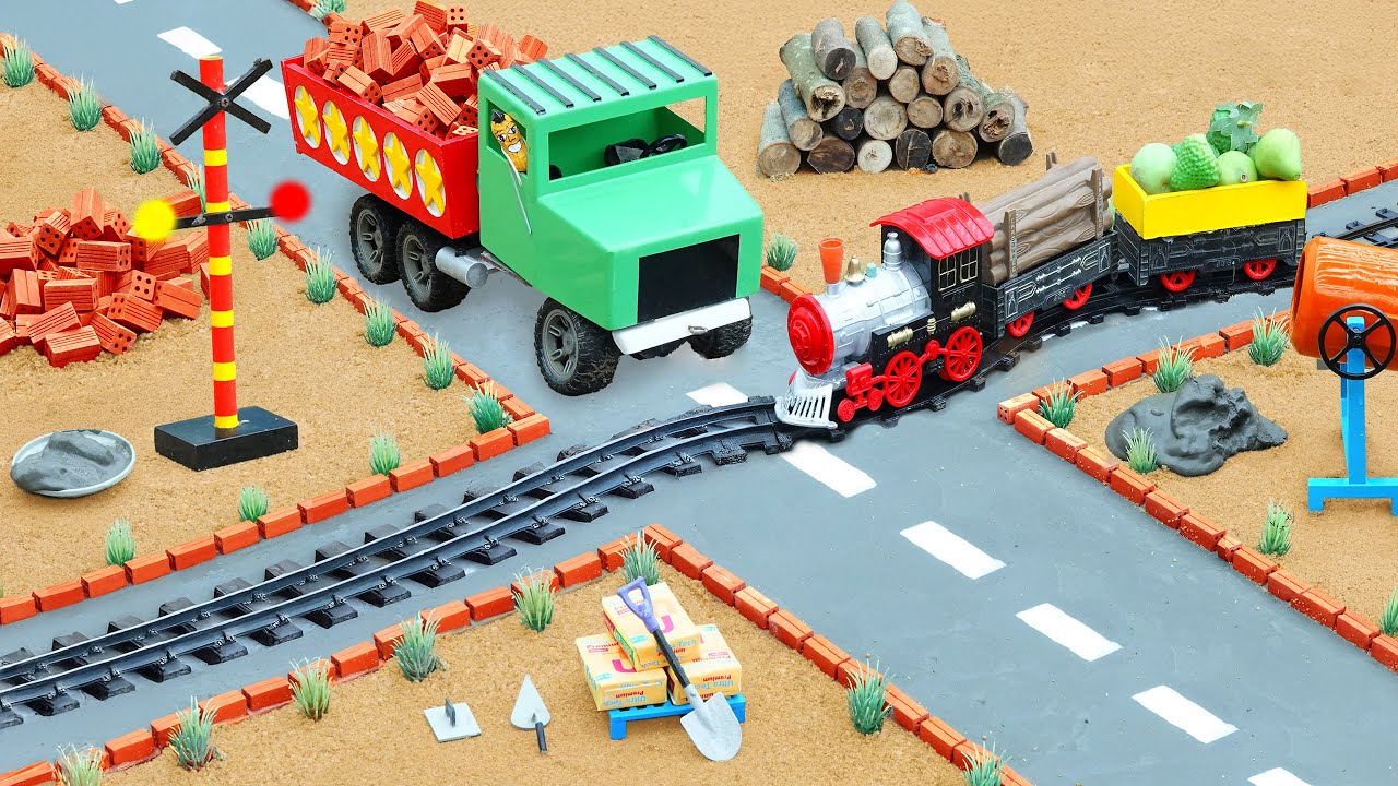 DIY Mini Bulldozer Tractor Builds Concrete Road | Powerful Road Roller Construction Project