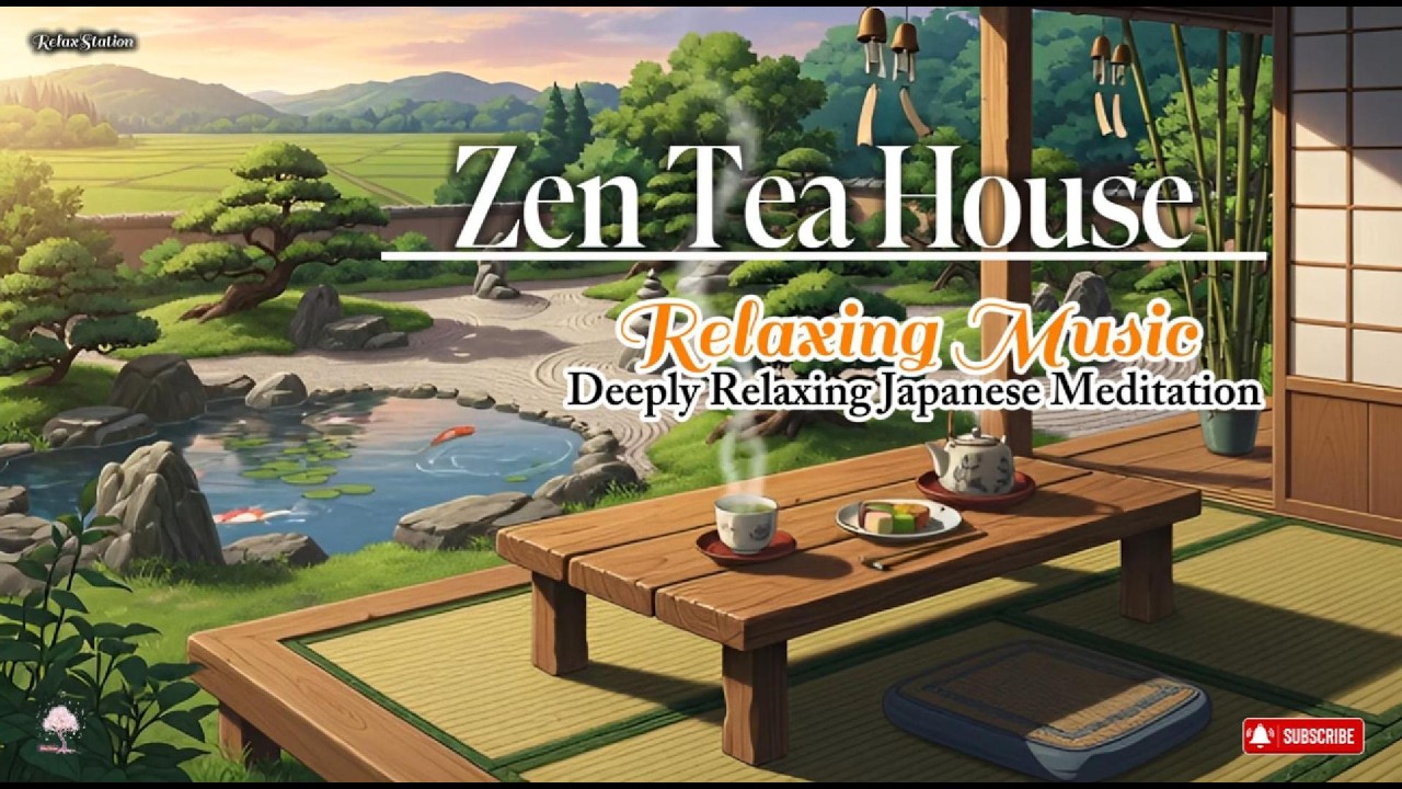 Tea House Meditation Music |          ( No Ads)Deeply relaxing Japanese meditation music