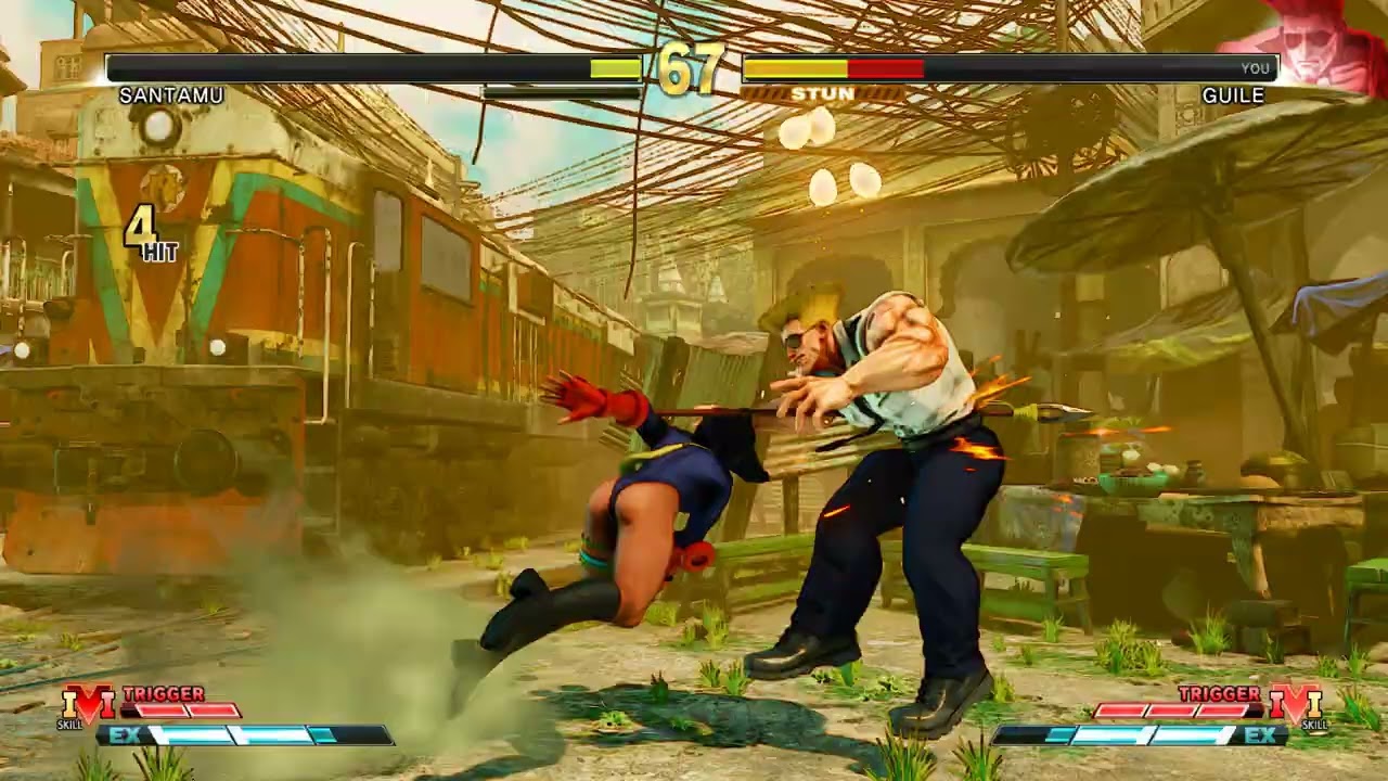 [SF5 story mode 7] Guile vs Santamu