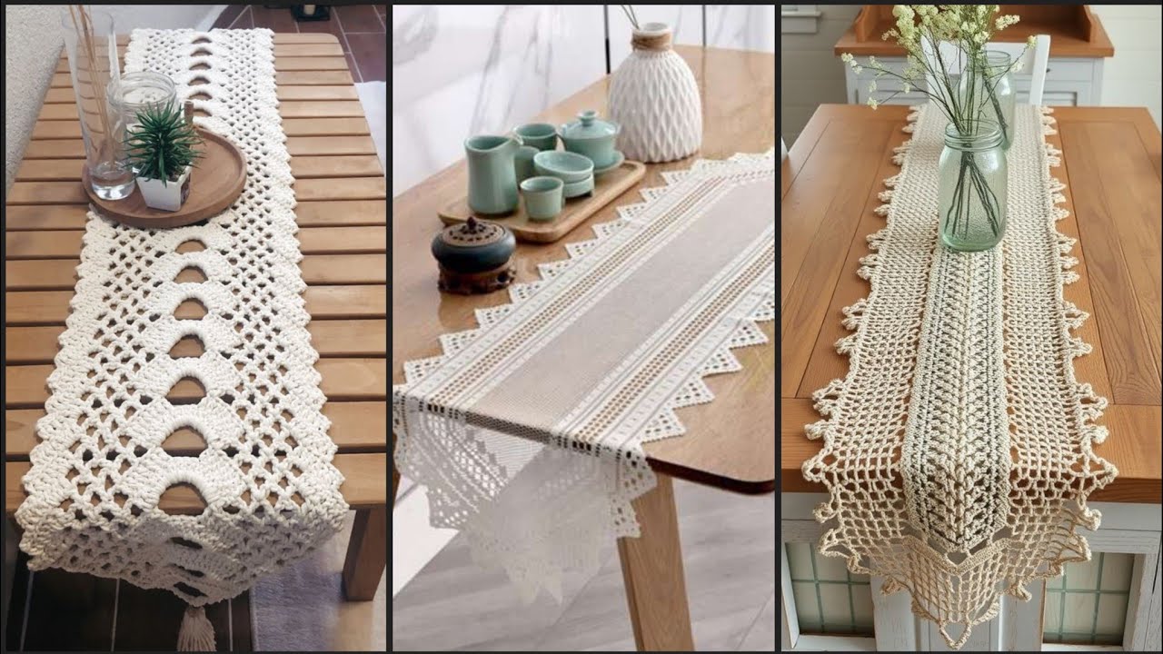 Very beautiful crochet farm house table runners new design 2026