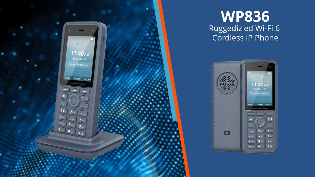 WP836 Ruggedized Wi-Fi 6 Cordless IP Phone