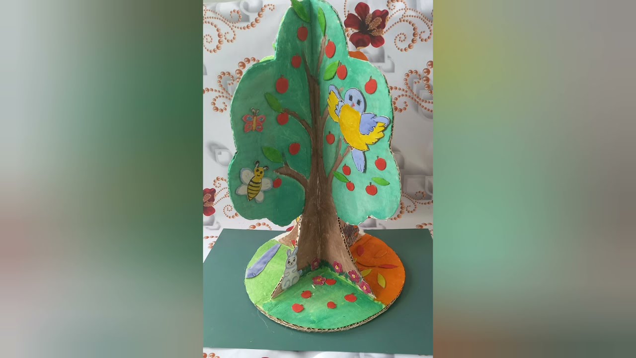 Макет дерева времена года