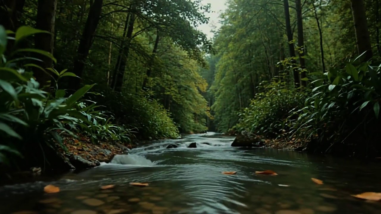 Gentle Water Stream with Singing Birds Ambience for Deep Focus