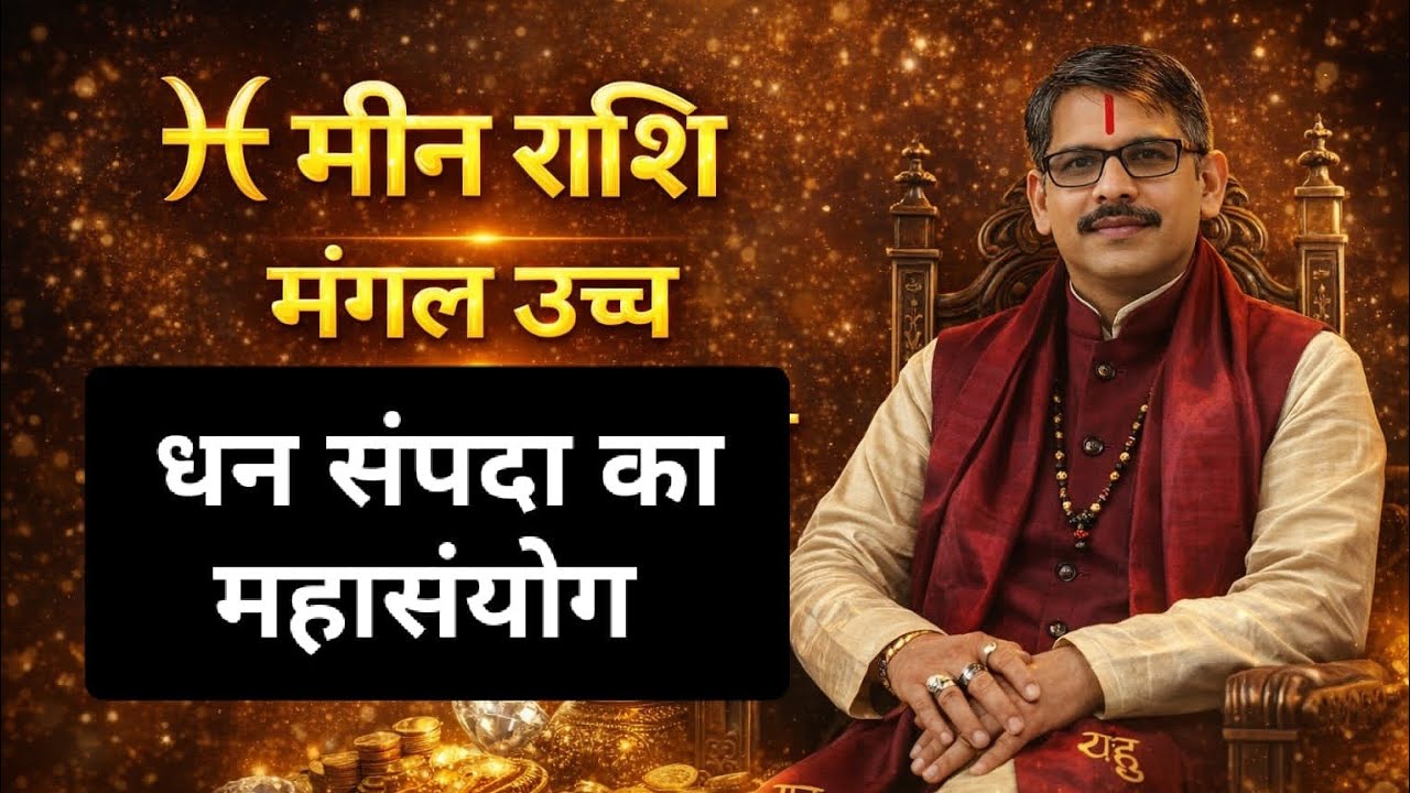Meen rashi Pisces horoscope मीन राशी मंगल देव उच्च के । धन से प्रतिष्ठा के योग । 
