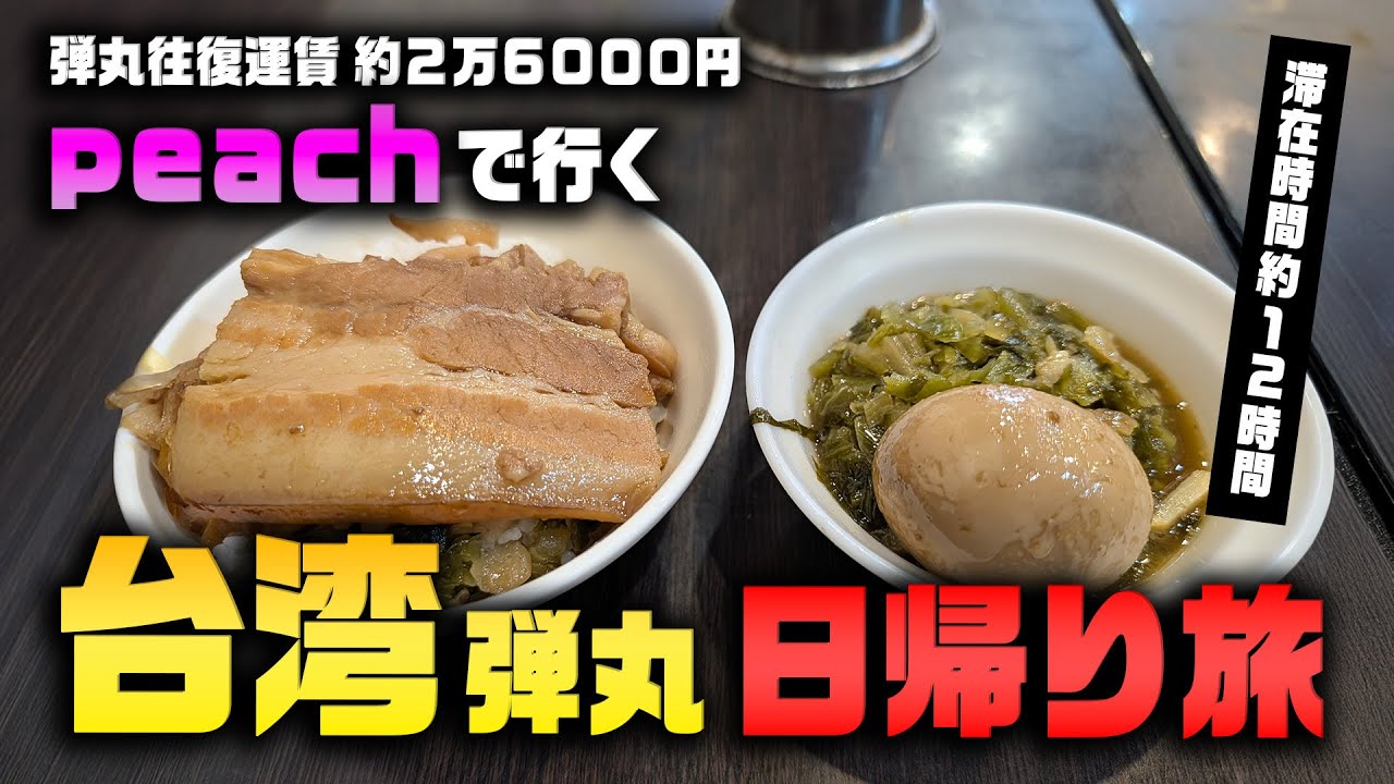 【往復約2万6000円】peachで行く台湾弾丸0泊1日“日帰り一人旅”