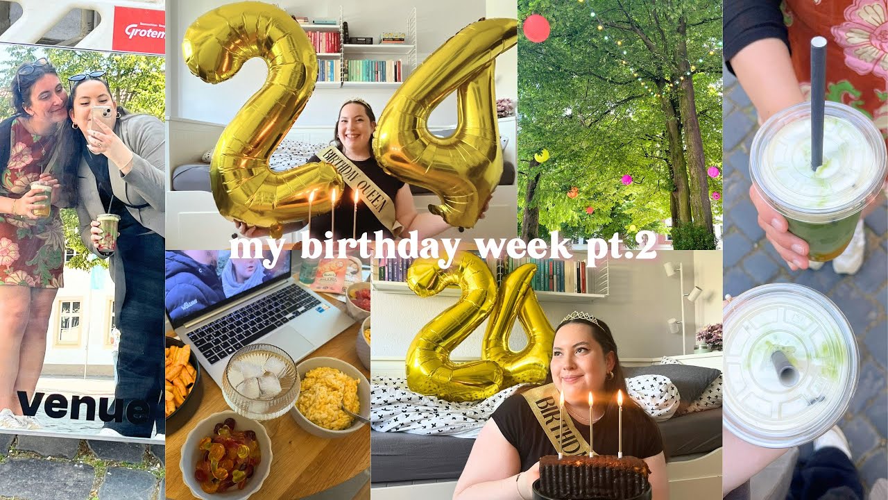 my birthday week pt.2 ✨🎂🍾 (brunch, matcha, book shopping, tipsy arts & crafts)