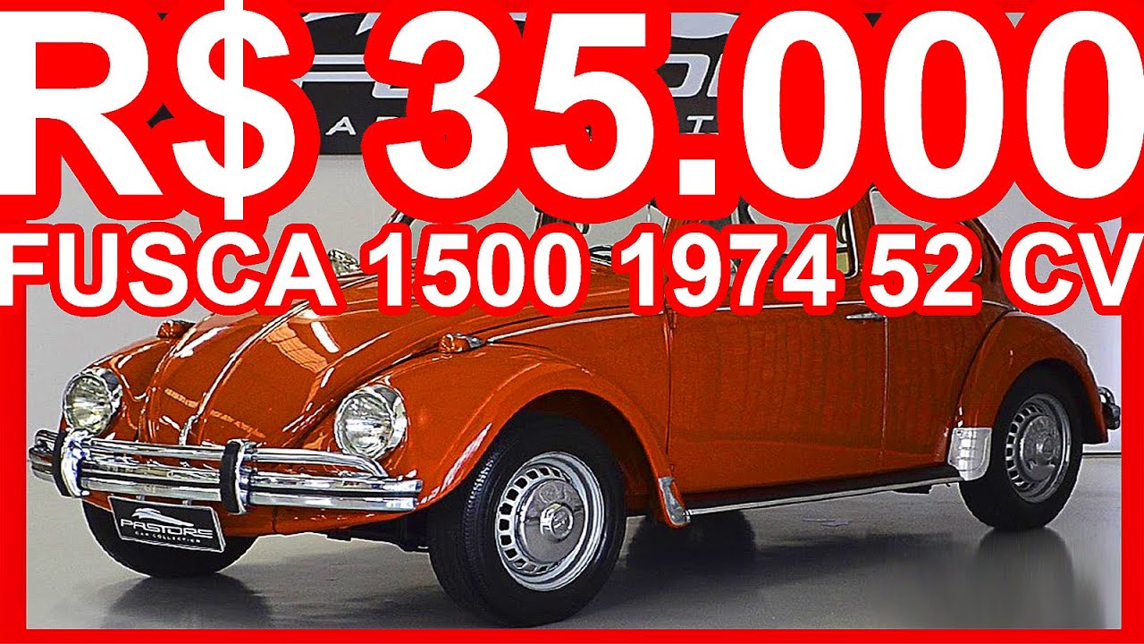 PASTORE R$ 35.000 VW Fusca 1500 1974 Marrom MT RWD 52 cv 10,3 mkgf 126 kmh 0-100 kmh 26,1 s #FUSCA
