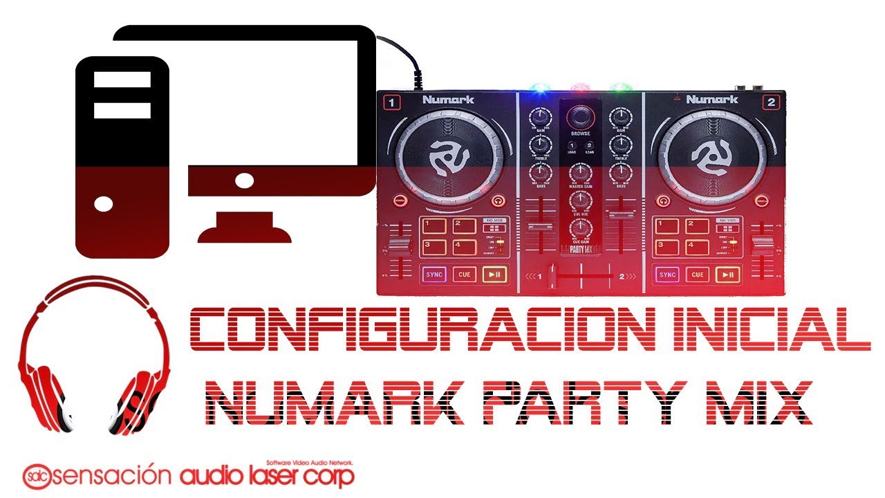 Configuracion inicial de  Numark Party Mix ,Virtual DJ LE v8,completa.
