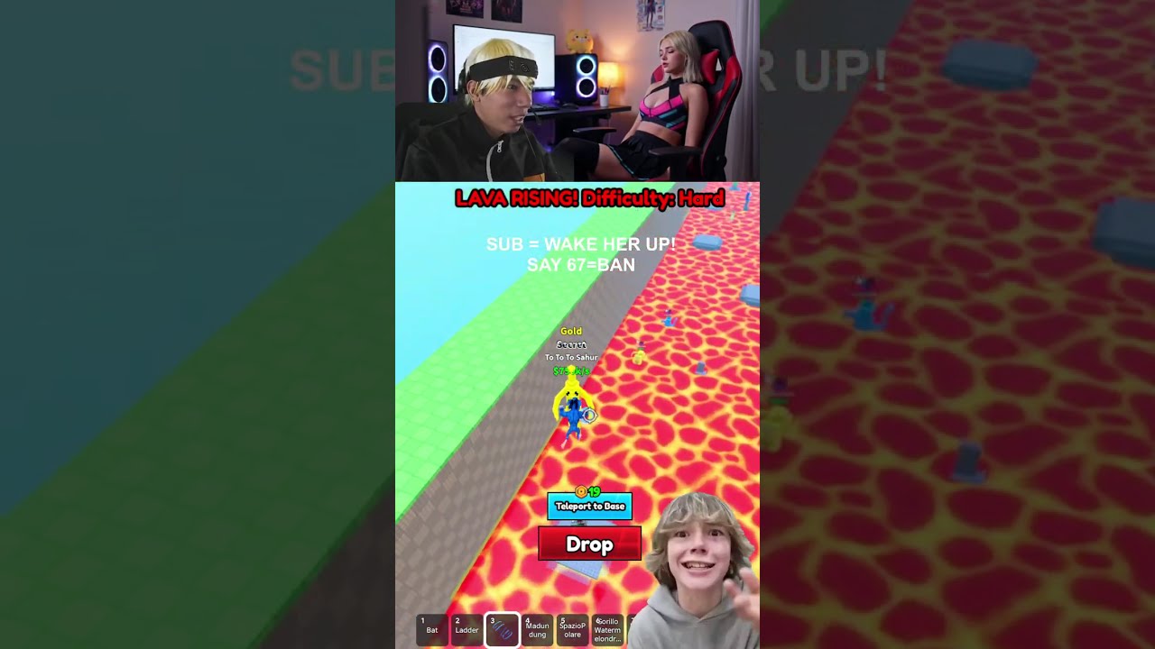 Survive Lava For Brainrots!!🤪 Playing with subs!! 🤩 PART 44