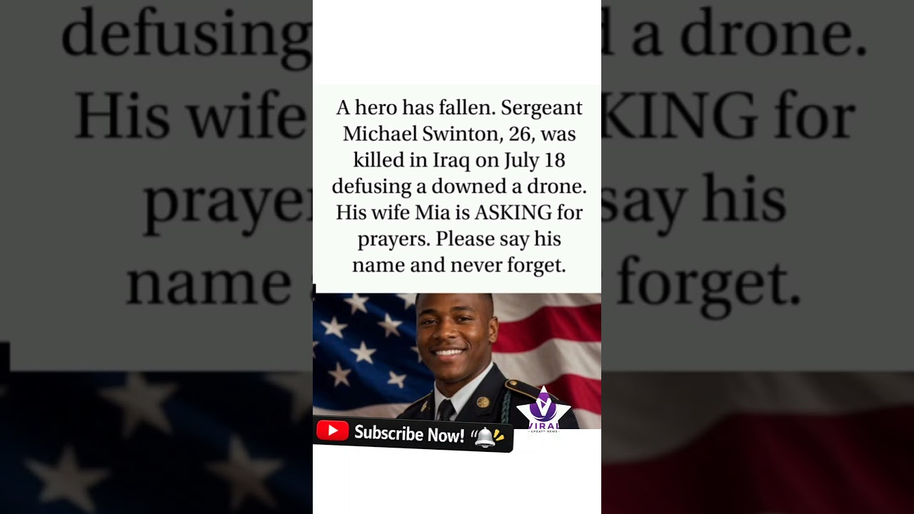 Rest in peace, Sgt. Michael Swinton. A true American hero. MichaelSwinton #RIPHero #USArmy #Military