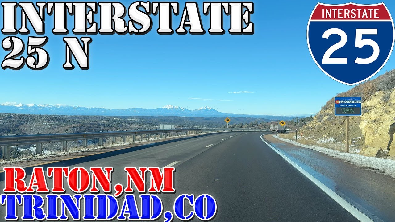 I-25 North - Raton NM to Trinidad CO - 4K Highway Drive