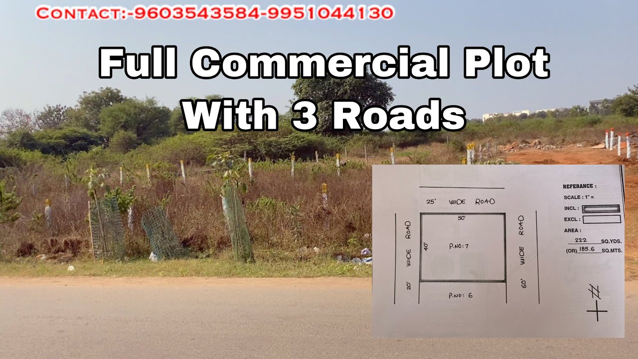Commercial Plots For Sale in Munuganoor || 222 Sq.Yards Plot For Sale || East-North Corner Plot