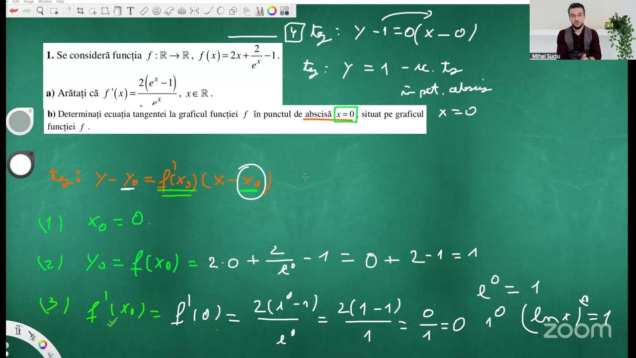 Mate Bac - Rezolva SUB III - Derivate si Tangenta pas cu pas