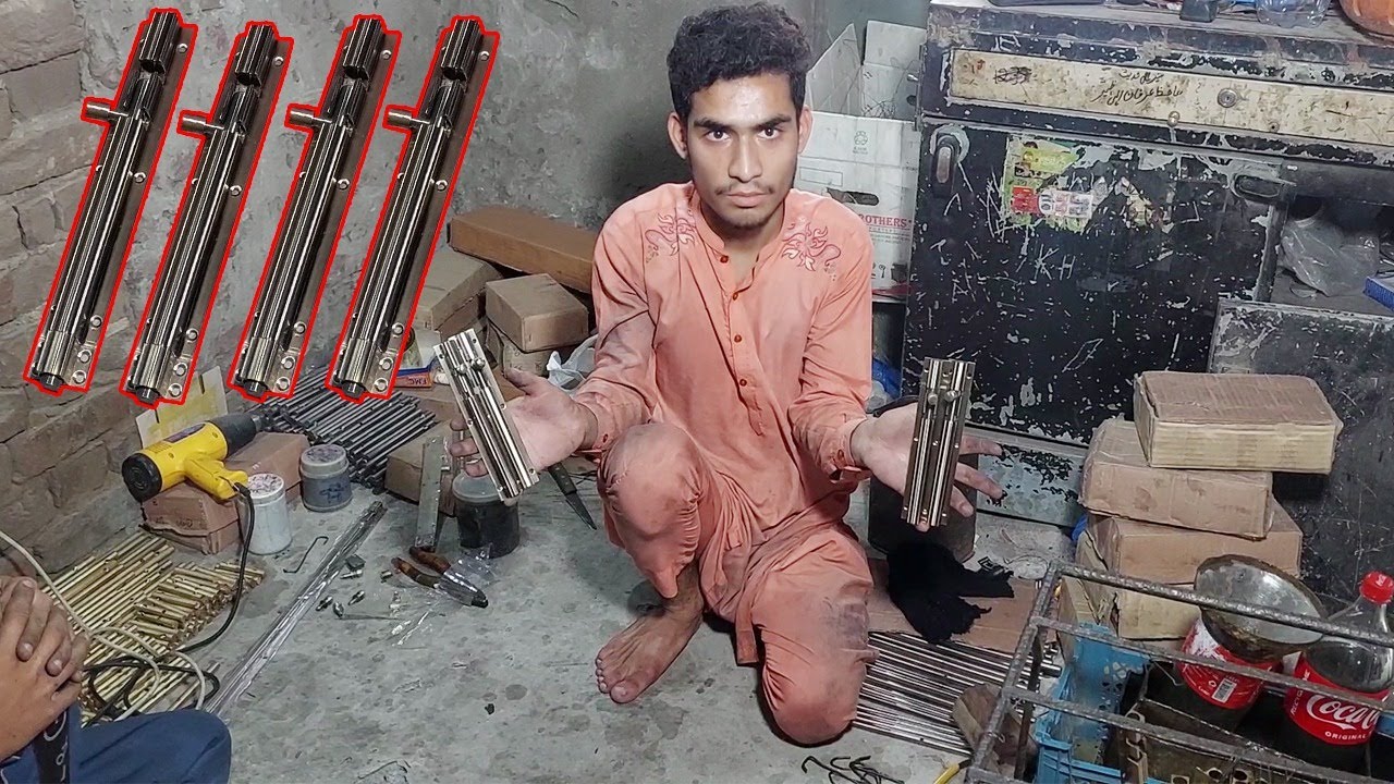 Traditional Tower Bolt Manufacturing Process / Door Security Lock Making