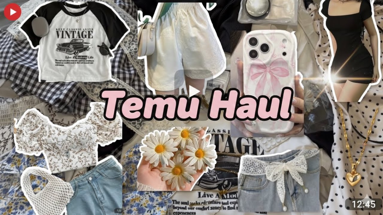 aesthetic TEMU haul 🎀!! cute accessories, girly finds, clothing, non-tarnish jewellery 