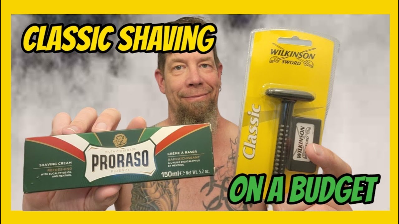 Wilkinson Sword Classic DE safety razor and Proraso Green.