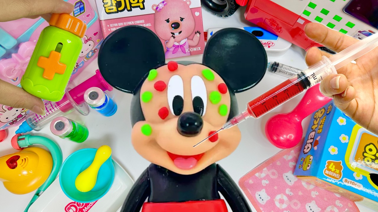 [🌟Toy ASMR🌟] ❤️8 Minutes Satisfying with Unboxing Mickey Mouse Doctor toys & Ambulance ASMR