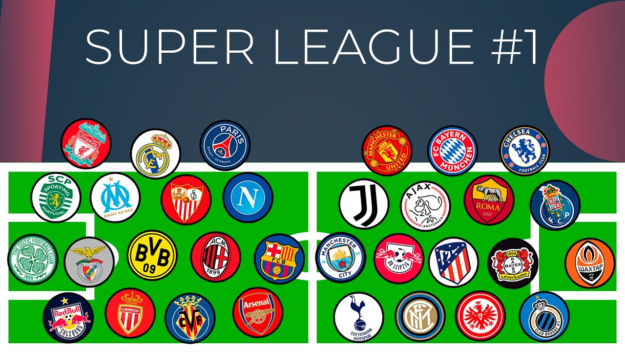 Football Clubs Marble Race | UEFA Super League