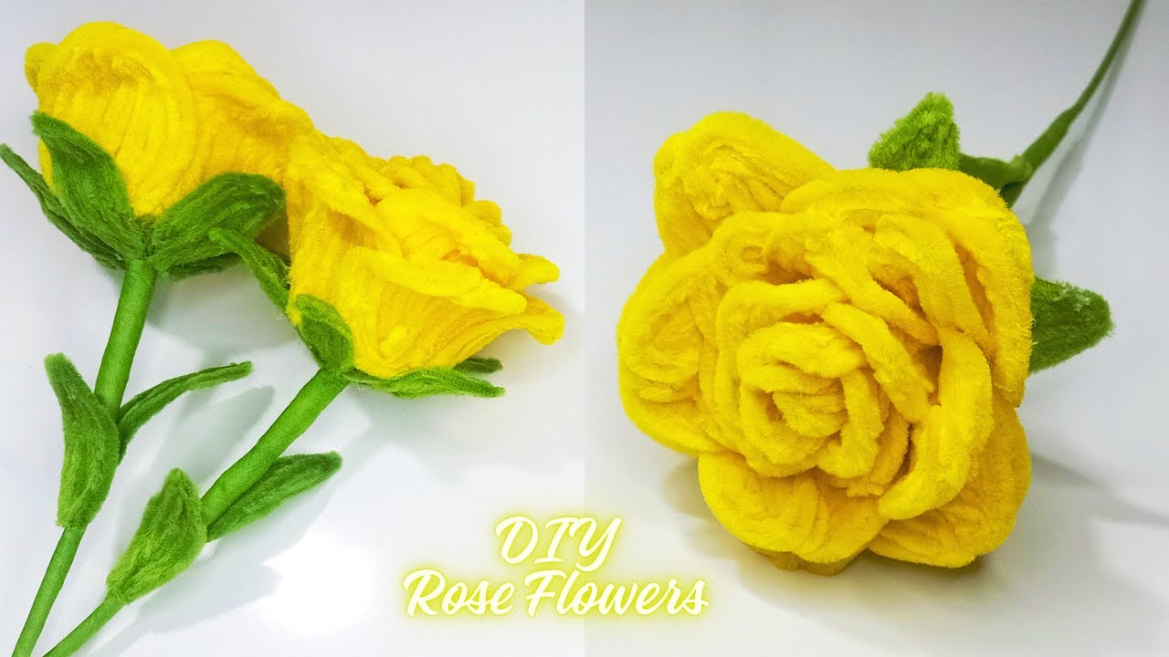 DIY | How to Make Pipe Cleaner Rose Flower - Easy Pipe Cleaner Rose Tutorial