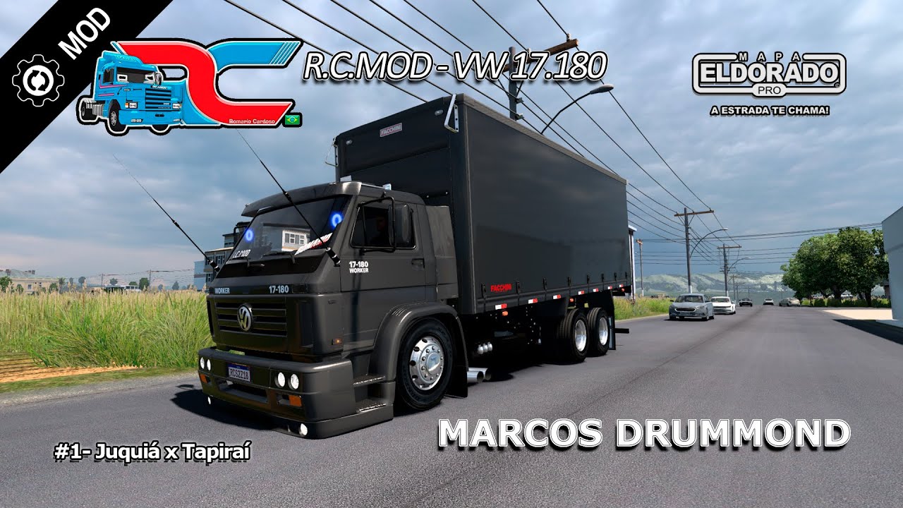R.C.MOD - VW 17-180 R.C.MOD - Nas estradas do Mapa Eldorado Pro! Show de bola!