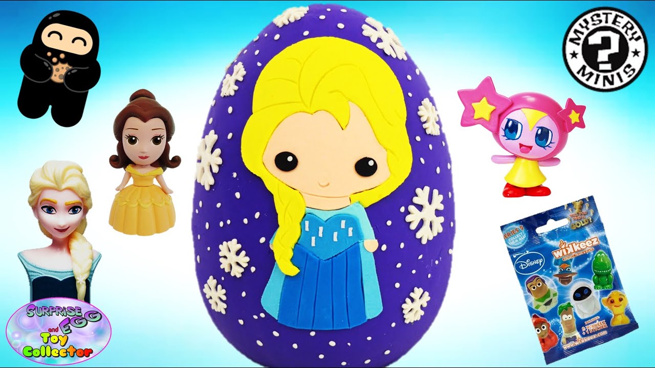 DISNEY FROZEN ELSA Giant Play Doh Surprise Egg Funko Ninja Town - SETC