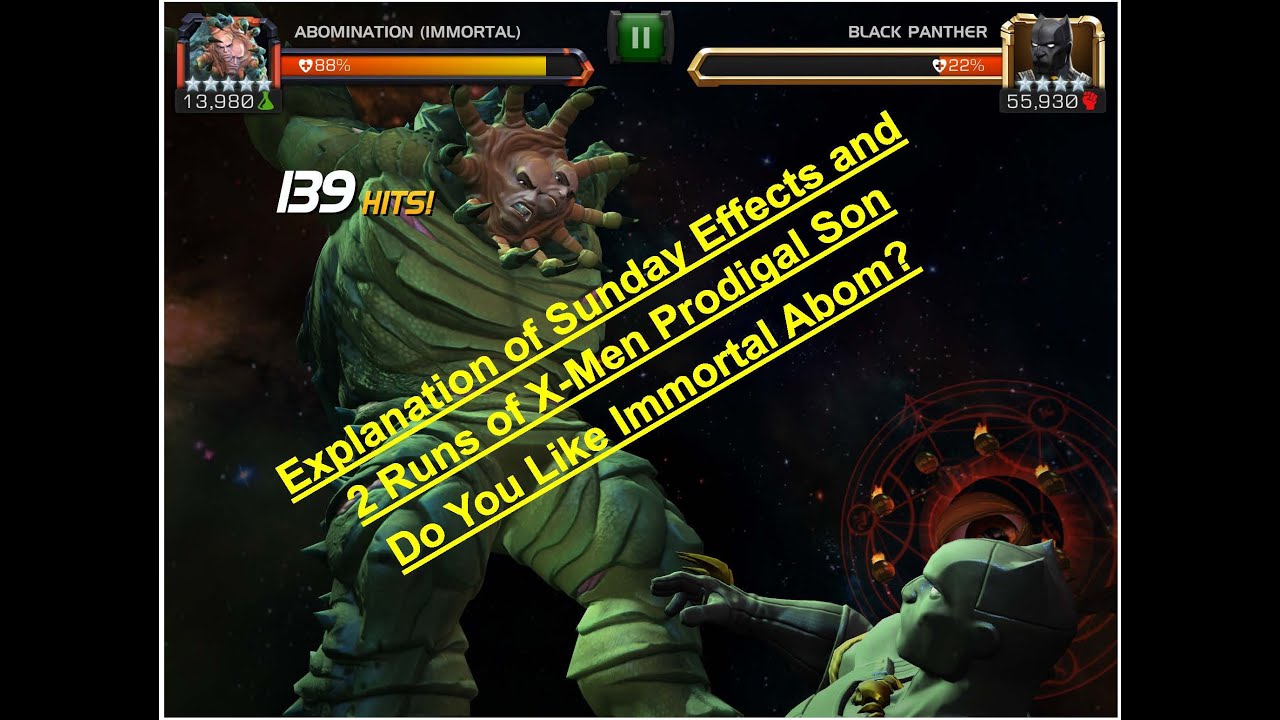 Marvel Contest of Champions: What Happens on Sunday and a X-men Prodigal Son Run at Uncollected