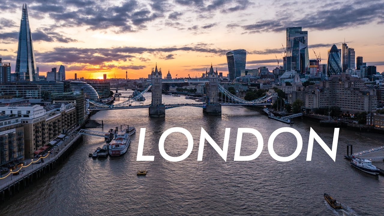 Cinematic Aerial video of London in 4K