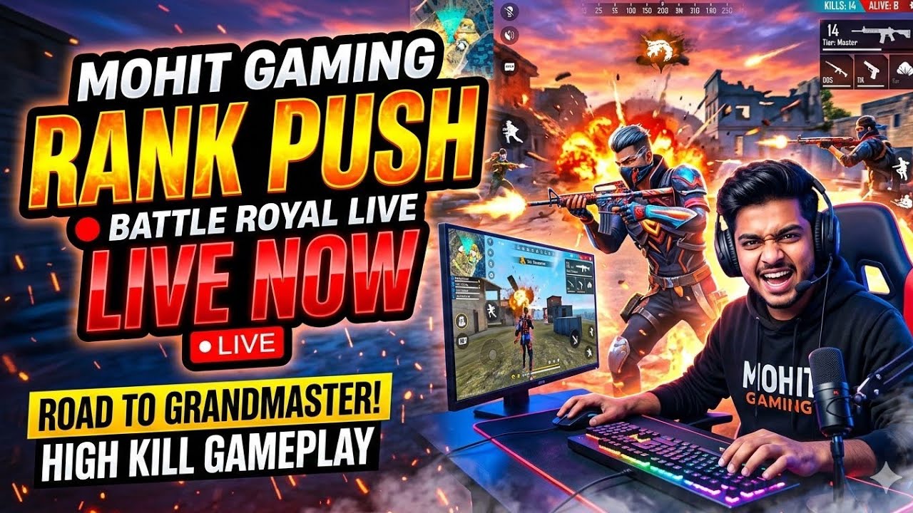 BR RANK PUSH TO GRANDMASTER 🏆 | MOHIT GAMING | ROAD TO TOP 1% 🇮🇳