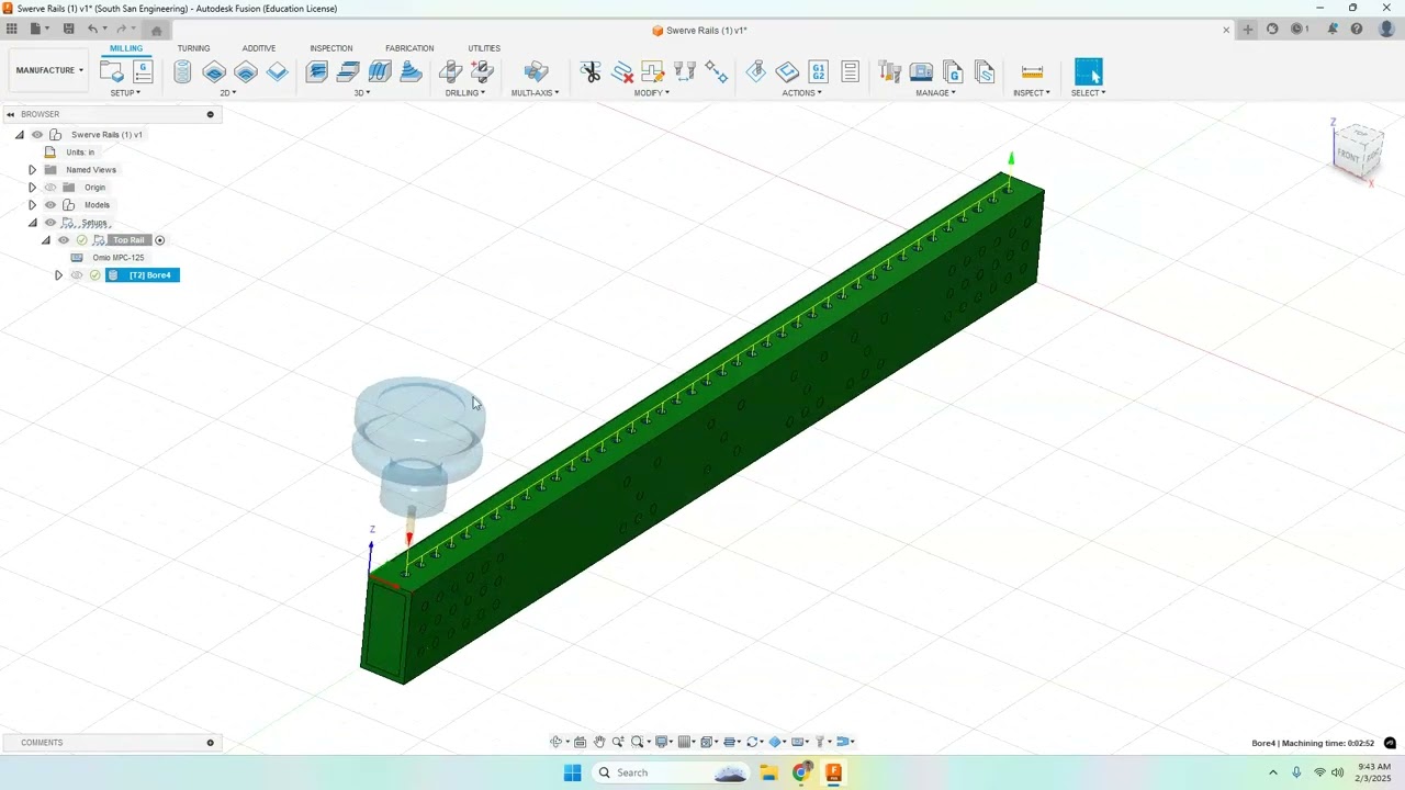 Making Multiple Setups for One Part in Fusion - 2x1 Aluminum Extrusion