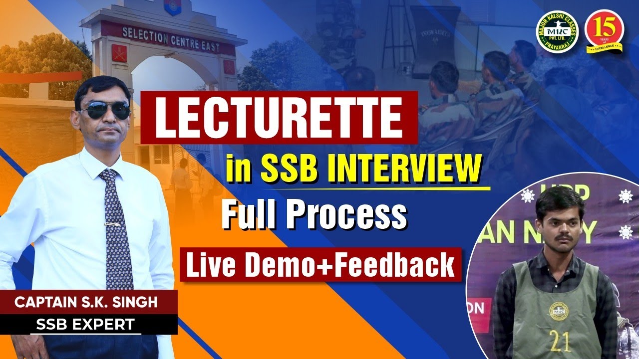 Lecturette in SSB Interview : Live Demo & Feedback | GTO | SSB | Mkc